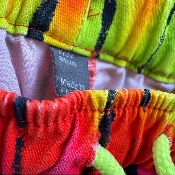 ASOS Neon Tie-Dye Swim Trunks - Picture 2 of 7